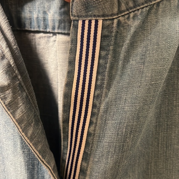 Mododoc Sleeveless Demin Button Down Blouse Size L - Picture 4 of 6